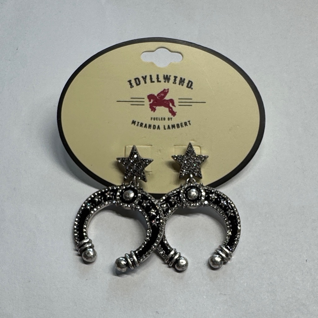 Idyllwind Silver Star Crescent Earrings